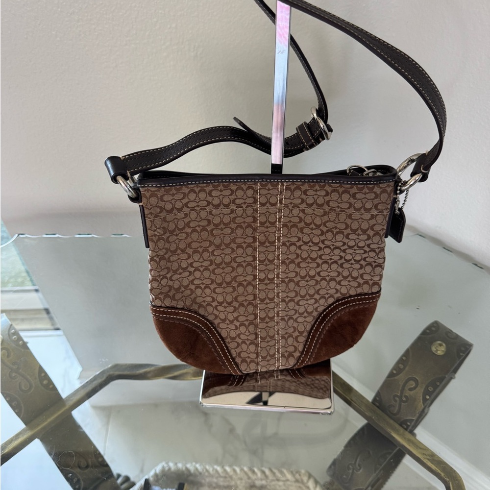 Coach Brown and Tan Crossbody Bag